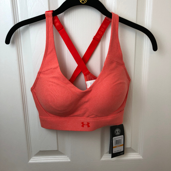 Under Armour Tops - NWT Coral Under Armour Sports Bra. Size S/P